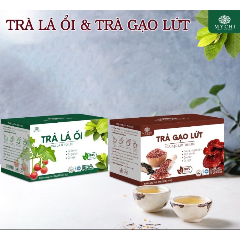 Trà Gạo Lứt Túi Lọc Mychi 120g - Hộp 20 Túi x 6g