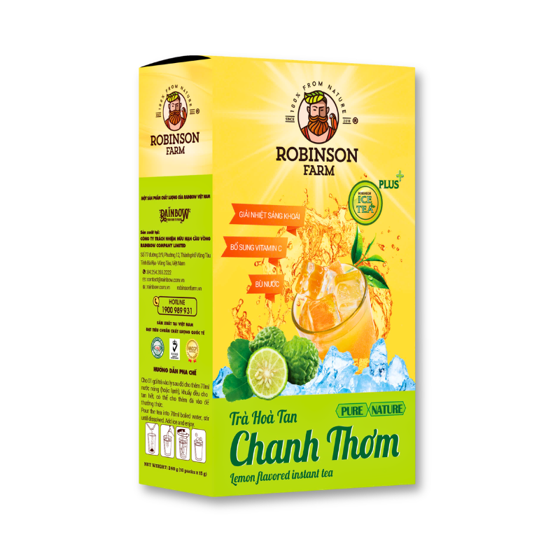 Khám phá Trà Hoà Tan Robinson Farm Vị Chanh Thơm 150g thuộc nhóm Robinson Farm