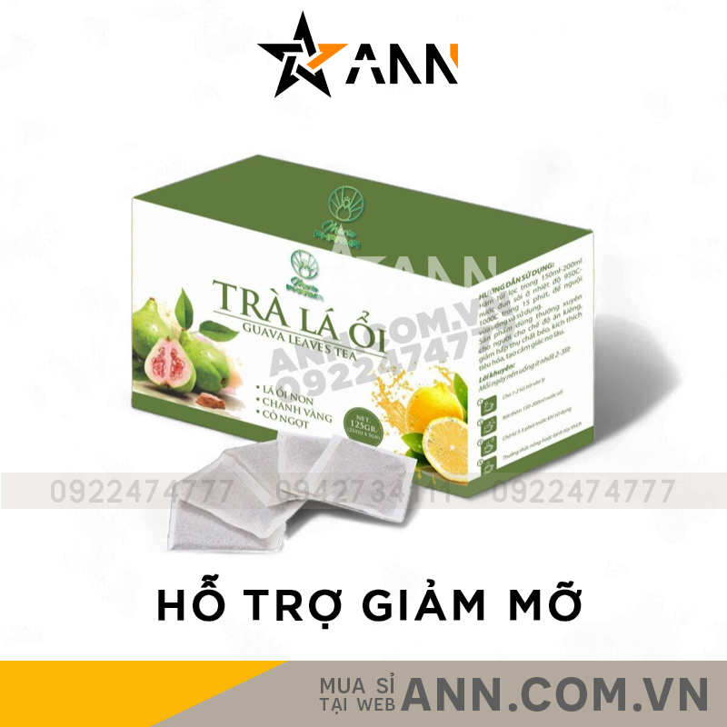 Trà Lá Ổi Guava Leaves Tea Maria Pharma 125g