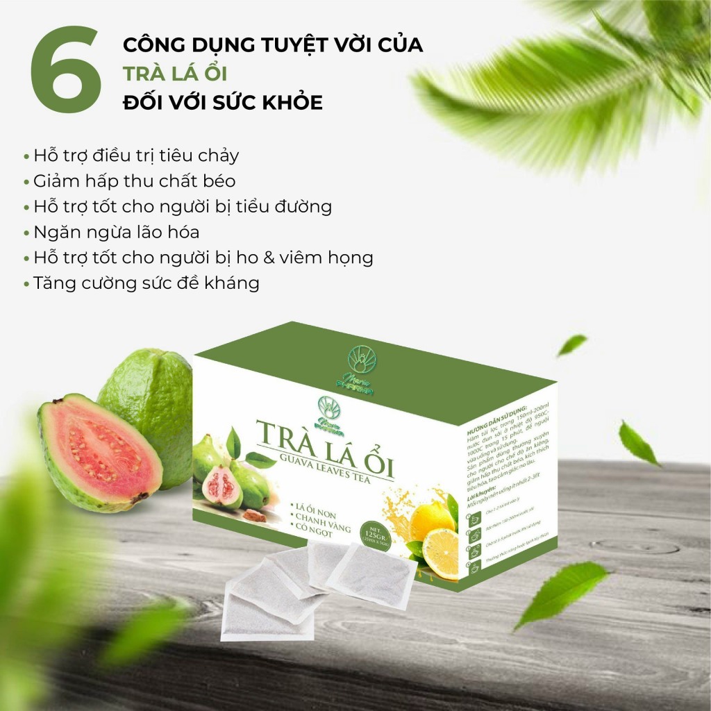 Trà Lá Ổi Guava Leaves Tea Maria Pharma 125g