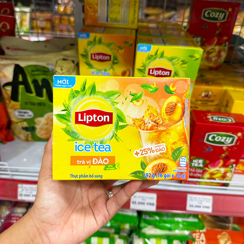Trà Lipton Ice Tea vị đào 192g (16 gói x 12g)