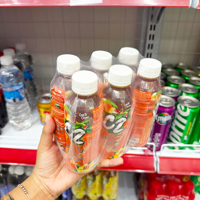 Trà Xanh C2 Hương Đào Thùng 24 Chai 225ml