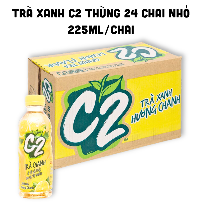 Trà Xanh C2 Hương Chanh Thùng 24 Chai 225ml