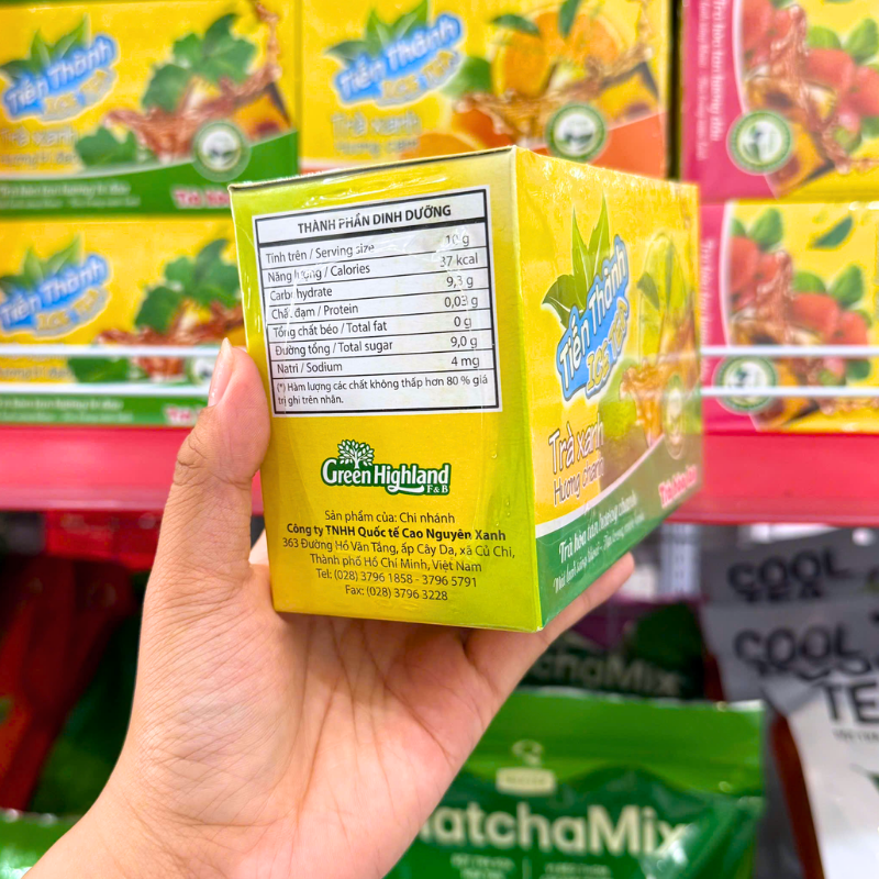 Trà Xanh Hòa Tan Tiến Thành Hương Chanh 240g