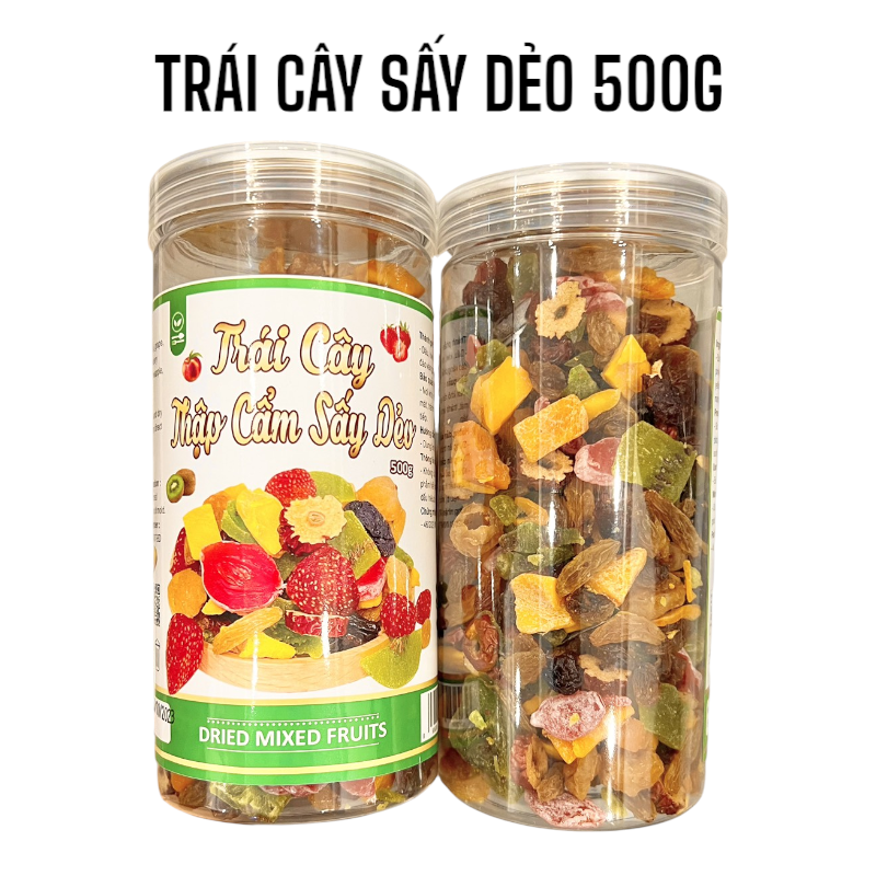 Trái Cây Thập Cẩm Sấy Dẻo Loại Đặc Biệt 500g Hộp