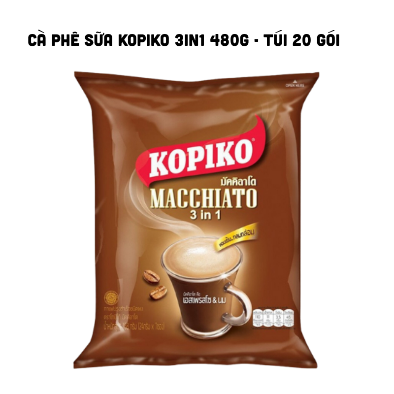 Cà Phê Sữa KOPIKO Macchiato 3 in 1 480g
