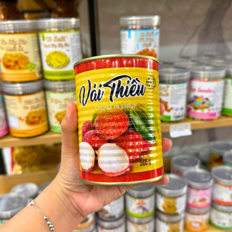 Vải Thiều Lychee In Syrup - Vải Thiều Ngâm Đường Food Club Hộp Vàng 565g phù hợp để tham khảo khi chọn Gạo, bột, đồ khô, nguyên liệu