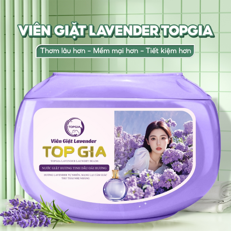 Thiết kế hộp màu tím với hương lavender