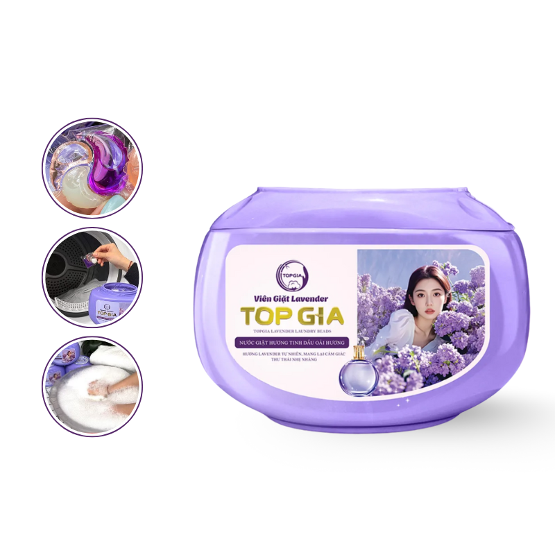 Viên Giặt Top Gia Hương Lavender - Hộp 40 Viên Giặt Quần Áo – một lựa chọn đáng tham khảo trong topgia