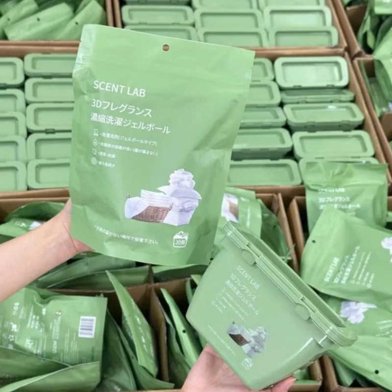 Minh họa sản phẩm với dạng hộp và túi