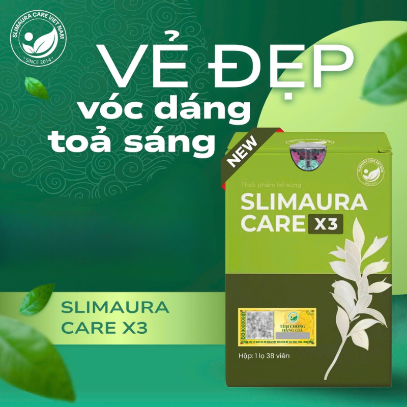 Viên Uống Hỗ Trợ Kiểm Soát Cân Nặng Slimaura Care X3 1 Lọ 38 Viên