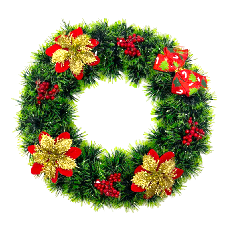 Vòng Hoa Nguyệt Quế Noel Trang Trí Tường Cửa Giáng Sinh 5 Mẫu Size 30cm
