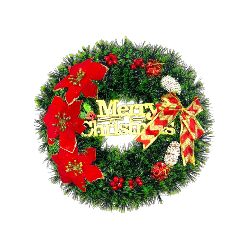 Vòng Nguyệt Quế Noel Trang Trí Tường Cửa Giáng Sinh 6 Mẫu Size 38cm