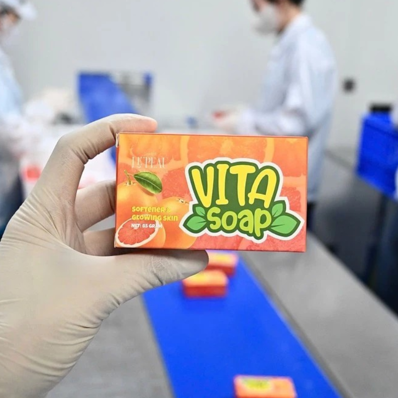 Xà Bông Rửa Mặt Trắng Da Bưởi Vita Soap 85g Le Peau - Combo 2 (1 Bưởi + Tặng 1 Bưởi)