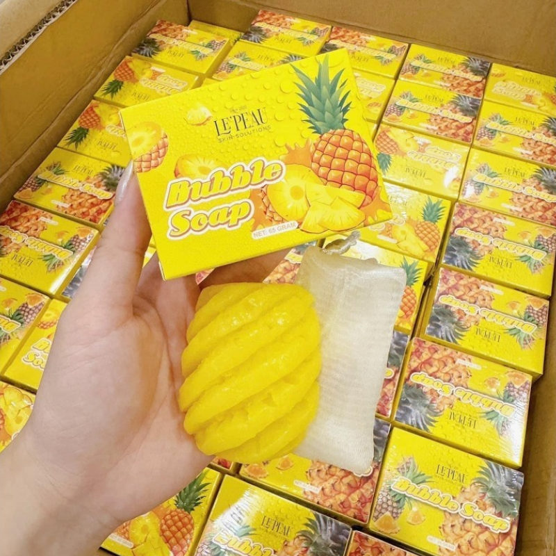 Xà Bông Tắm Body Khóm Bubble Soap 65g Le Peau