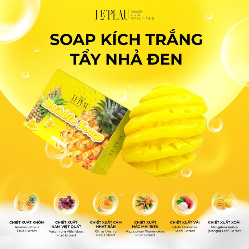 Các chiết xuất trái cây được giới thiệu trên thiết kế sản phẩm