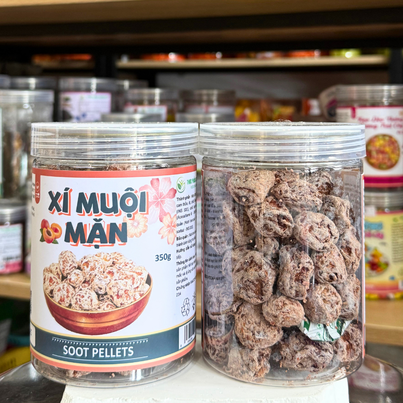 Xí Muội Mặn Thơm Ngon 350g - Hũ Pet phù hợp để tham khảo khi chọn xí muội viên