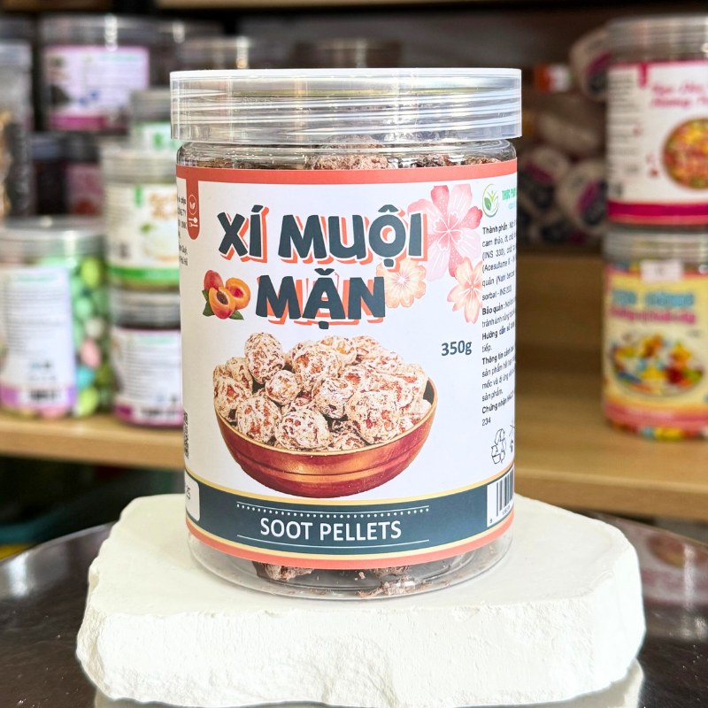 Xí Muội Mặn Thực Phẩm 3 Miền Xanh 350g (Hũ PET)