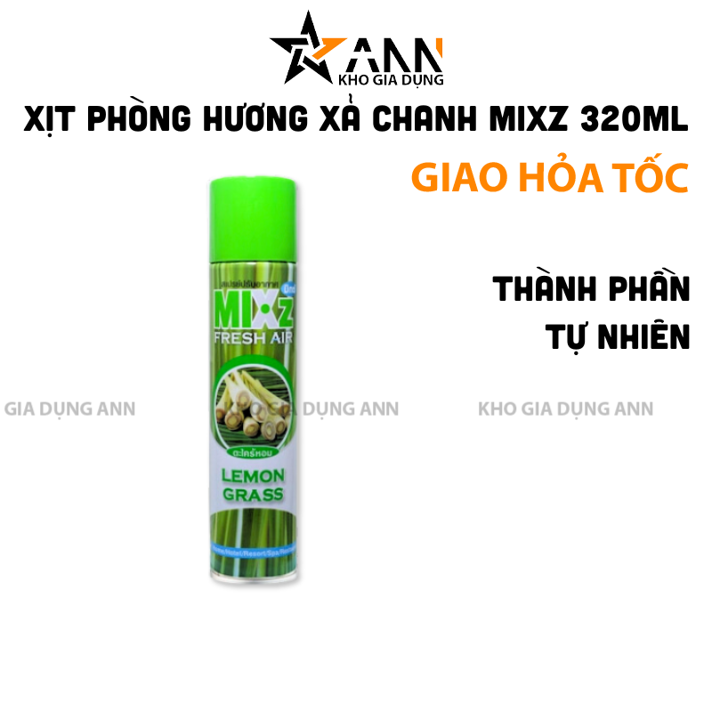Mixz Fresh Air Xịt Phòng Hương Sả Chanh 320ml