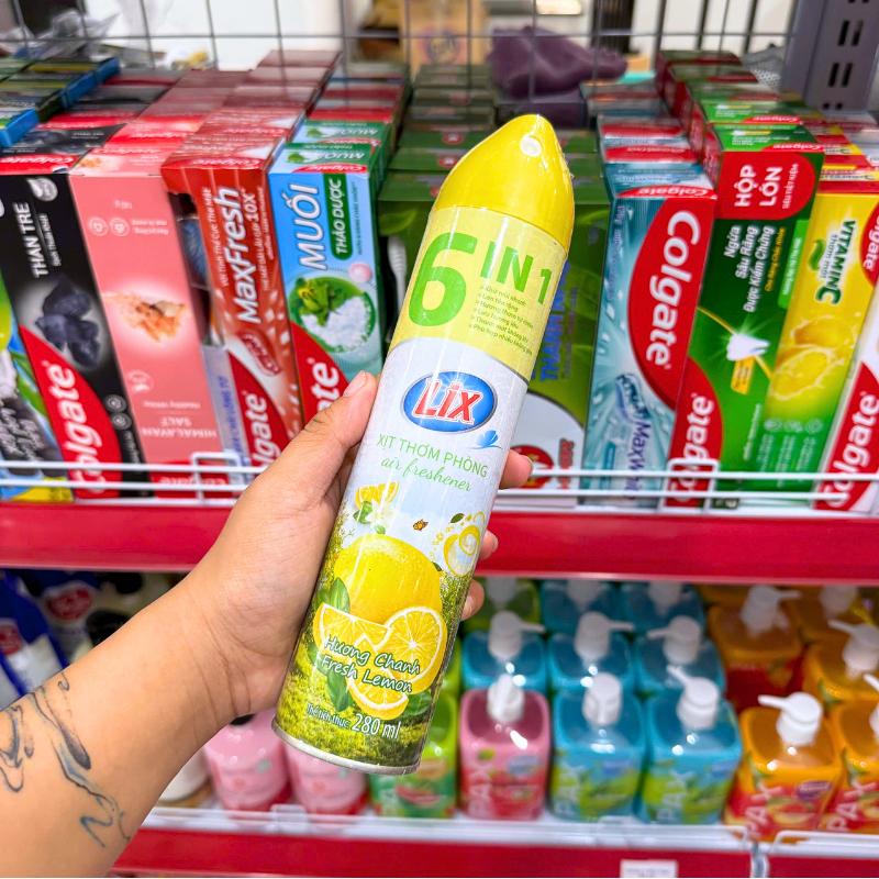 Xịt Thơm Phòng LIX 6 In 1 Hương Chanh 280ml