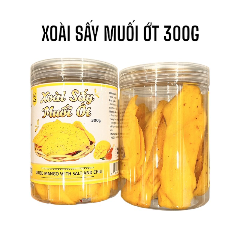 Xoài Sấy Dẻo Muối Ớt 300g Hũ Pet