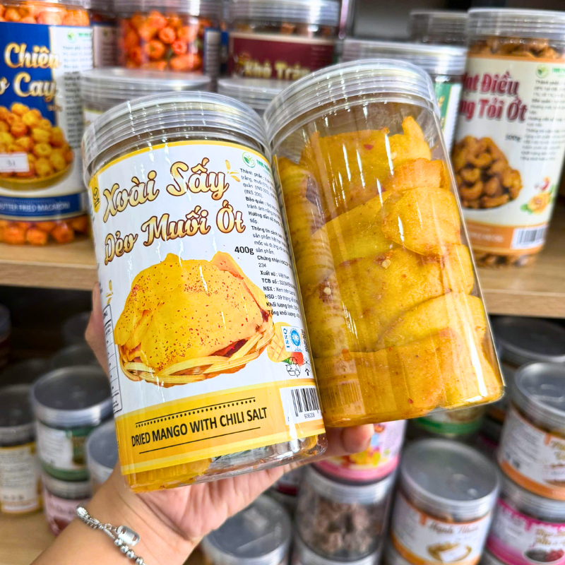 Khám phá Xoài Sấy Dẻo Muối Ớt Thơm Ngon 400g - Hũ Pet thuộc nhóm xoài sấy muối ớt