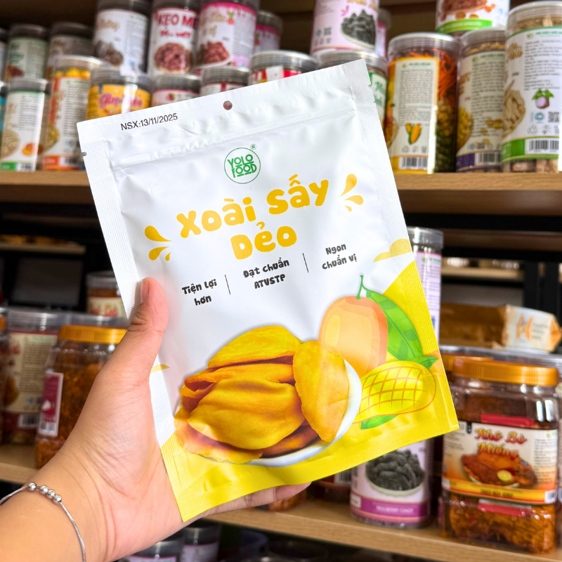 Khám phá Xoài Sấy Dẻo Thương Hiệu YOLO - Gói 100g thuộc nhóm Yolo Food