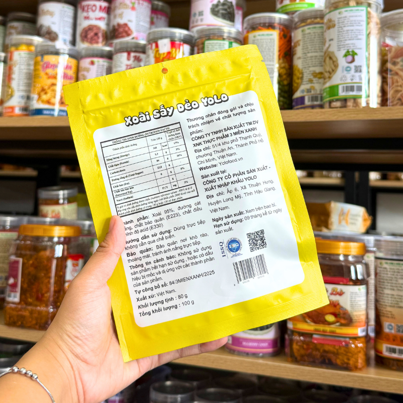 Xoài Sấy Dẻo Yolo Food 100g