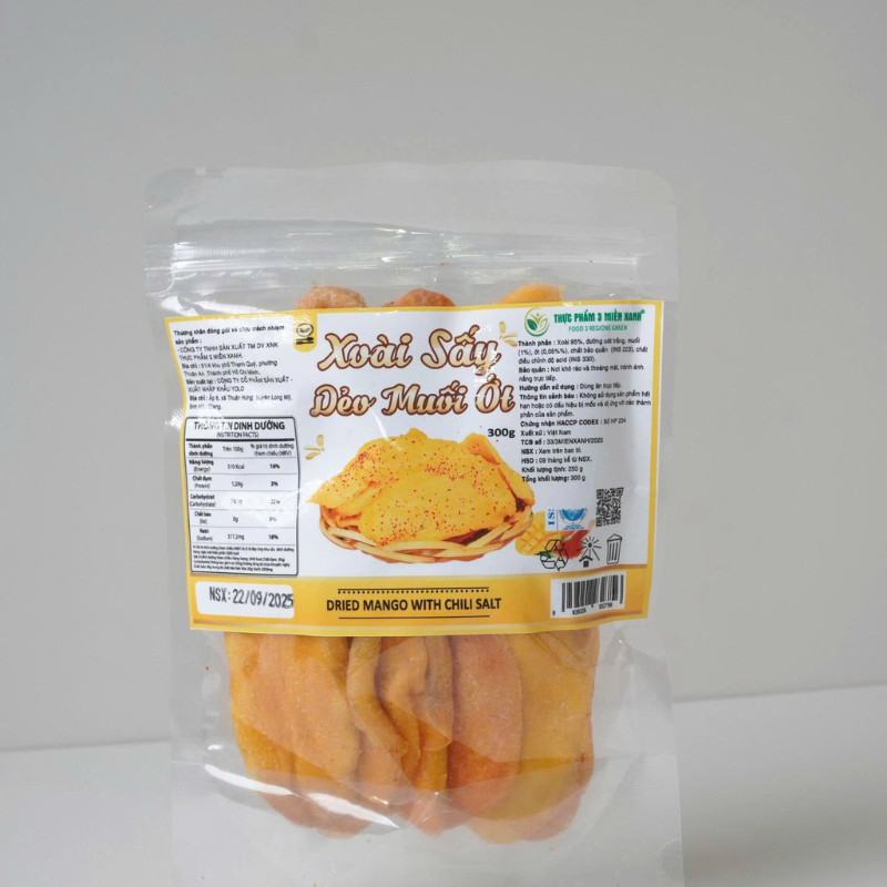 Xoài Sấy Muối Ớt Túi Zip 300g