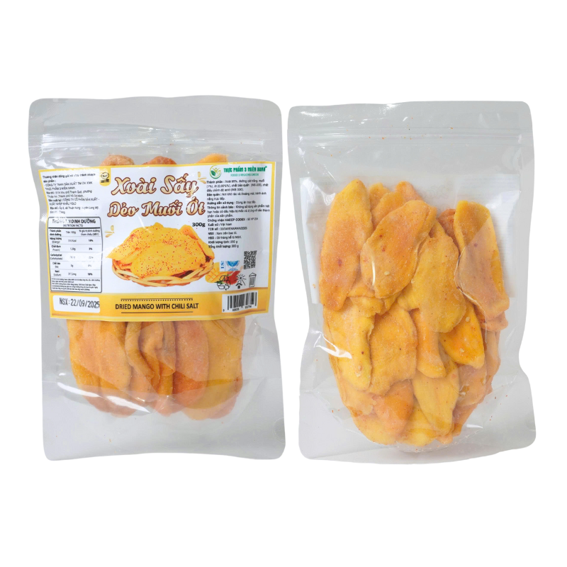 Xoài Sấy Muối Ớt Túi Zip 300g phù hợp để tham khảo khi chọn xoài sấy