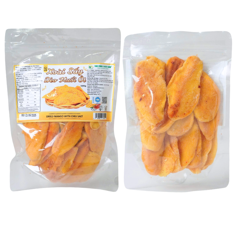 Hình ảnh Xoài Sấy Dẻo Muối Ớt Túi Zip 500g trong bộ sưu tập xoài sấy