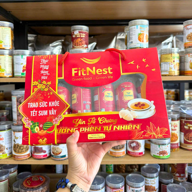 Yến Chưng FitNest 35% Yến 900ml Hộp 6 Hũ