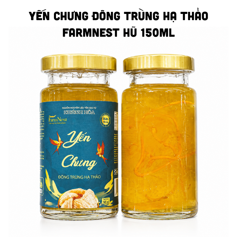 Yến Chưng Đông Trùng Hạ Thảo FarmNest Hũ 150ml