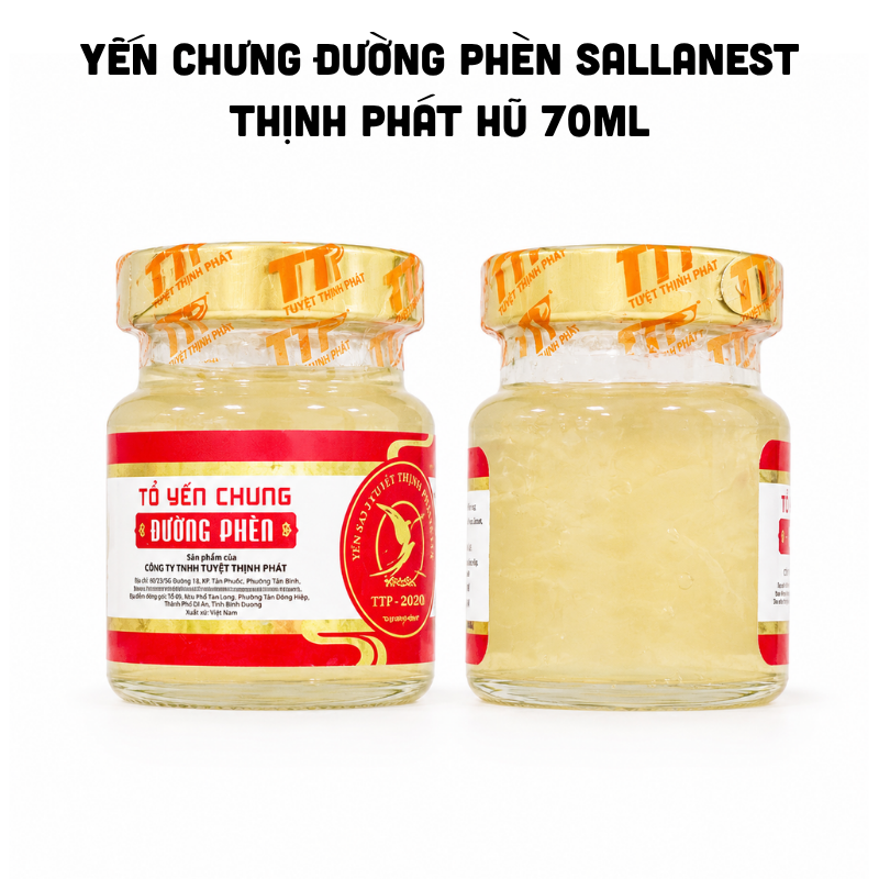 Tổ Yến Chưng Đường Phèn Sallanest Hũ 70ml