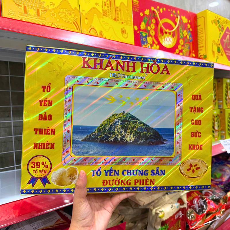 Yến Sào Khánh Hòa Dr Pharmanest Màu Vàng 39% - Hộp 6 Hủ Nước Yến