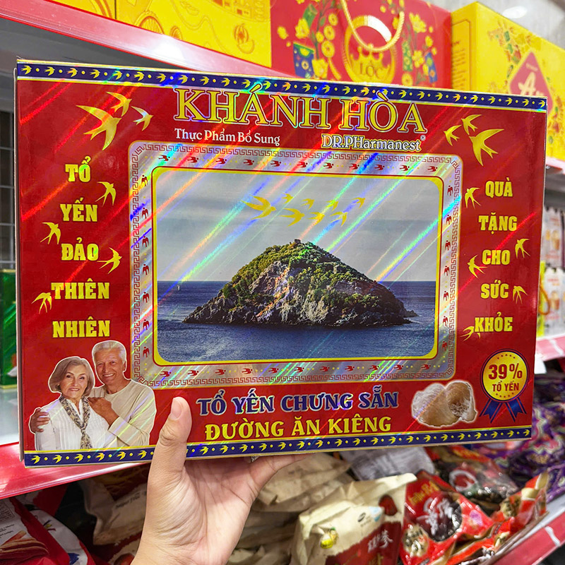 Yến Sào Khánh Hòa Dr Pharmanest Đường Ăn Kiêng Màu Đỏ Hộp 6 Hủ Nước Yến