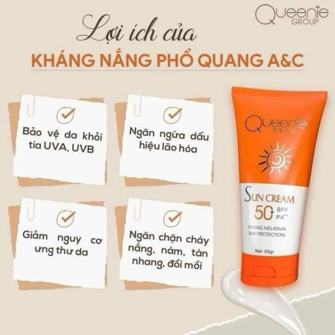 Chống nắng dưỡng trắng gọi tên kháng nắng Phổ Quang AC nhà Queeine