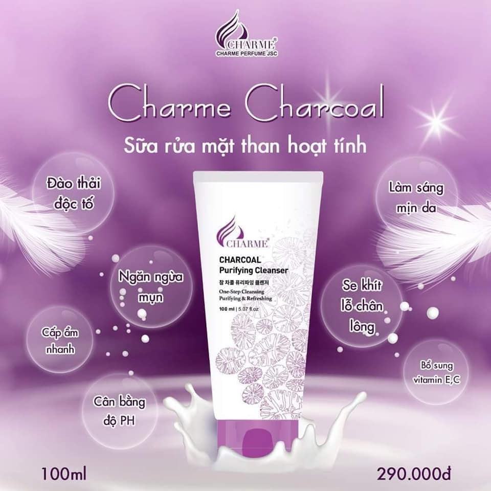 Sữa Rửa Mặt Charme Charcoal Than Hoạt Tính