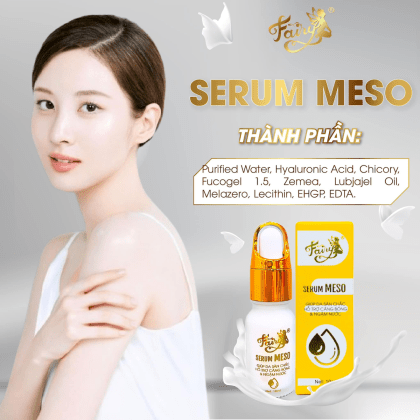 Serum Meso Fairy dưỡng trắng, dưỡng ẩm căng bóng chuyên dành cho da khô 10ml