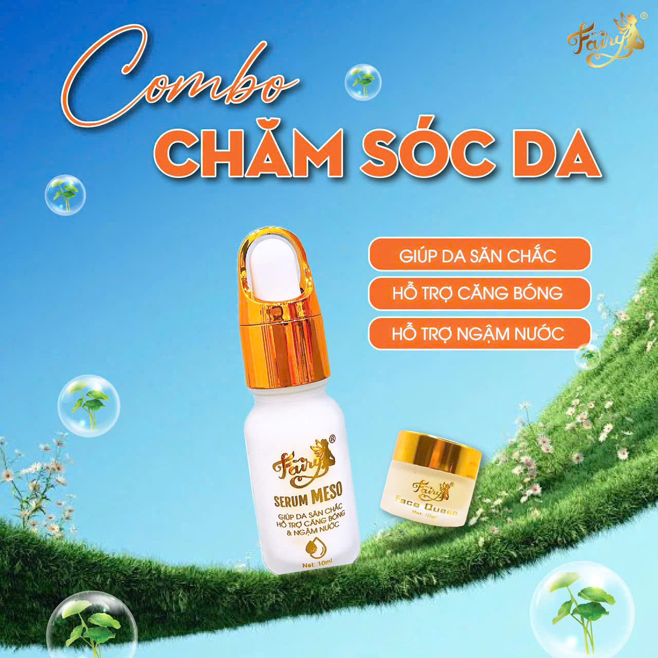 Da chị em khô đậm sâu thì cứ hốt ngay bộ serum Meso face Queen này sài tới cho em nhen
