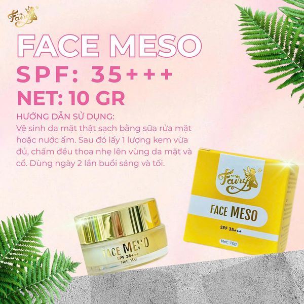 Kem Face Meso Fairy Ban Ngày SPF 35+++ 10g  làm đều màu da  se khít lỗ chân lông