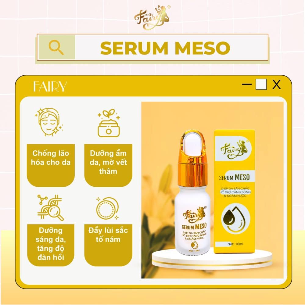 Serum Meso Fairy Hỗ Trợ Dưỡng Trắng Da Căng Bóng 10ml