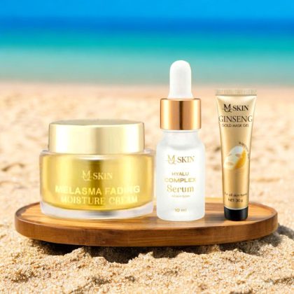 Combo Kem Face Nhân Sâm Ban Đêm MQ Skin Melasma Fading Moisture Cream + Serum Hyalu Complex