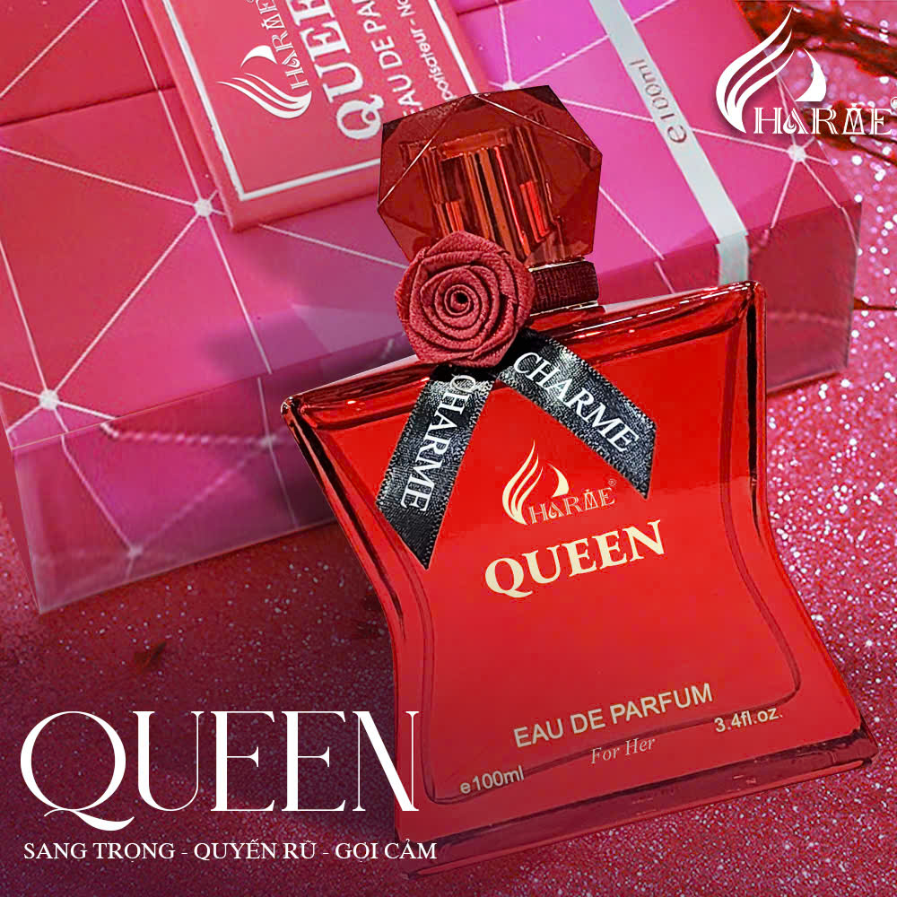 Charme Queen với điểm mạnh là sự kết hợp hài hoà giữa thành phần là hương hoa cỏ trái cây  mang lại một hương thơm vô cùng đặc biệt