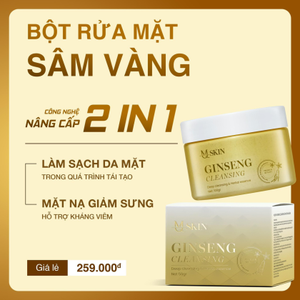 Combo tái tạo da sâm vàng MQ Skin đem lại cho bạn làn da tươi mới