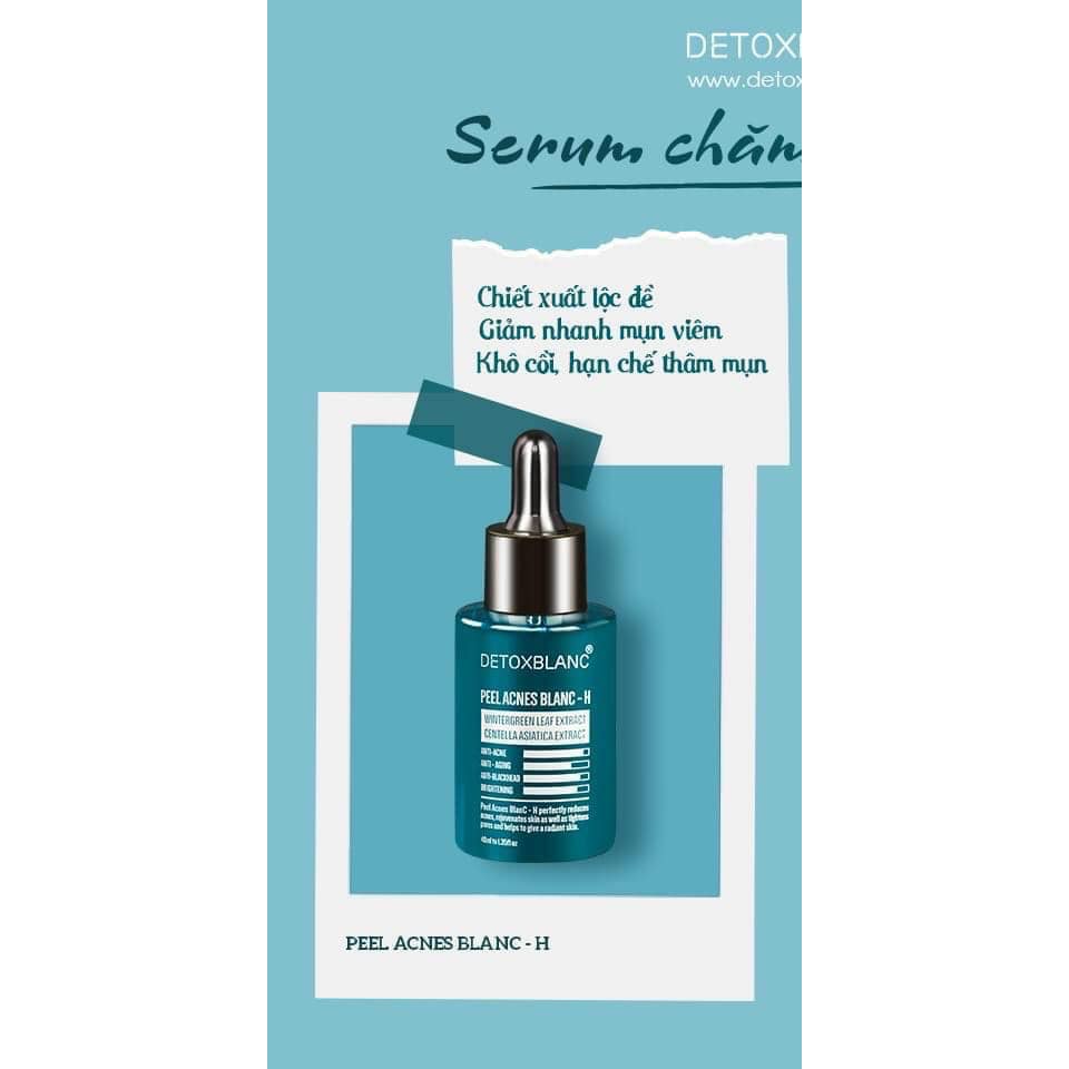 Serum trị mụn lộc đề H hàng chính hãng Detox Blanc
