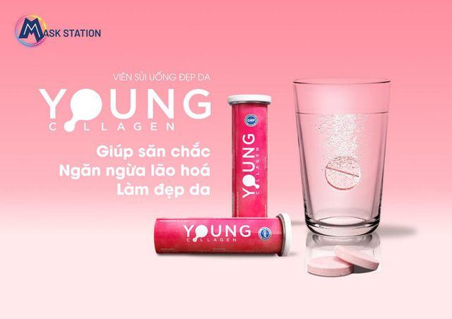 Viên sủi Young Collagen giúp săn chắc da ngăn ngừa lão hóa
