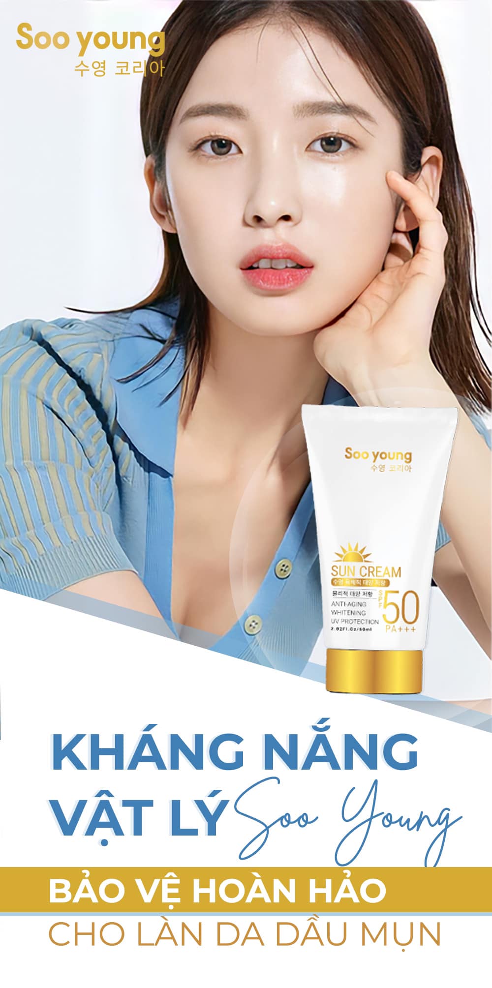 Kháng nắng vật lý Soo Young -  “siêu phẩm" cho những làn da dầu mụn
