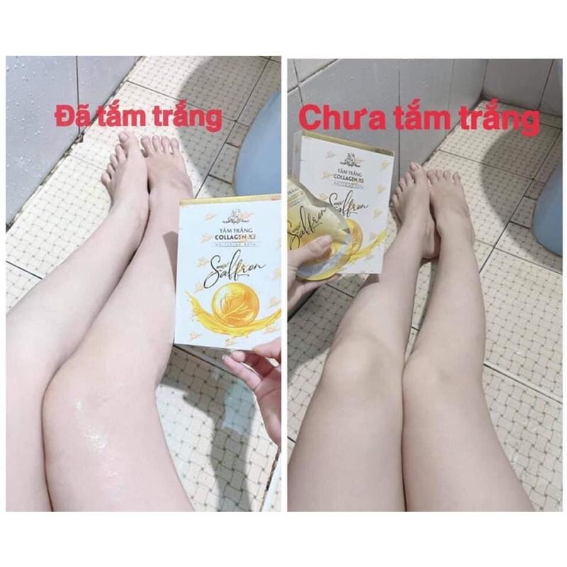 Tắm trắng Saffron collagen x3 bật tone ngay lần đầu tiên