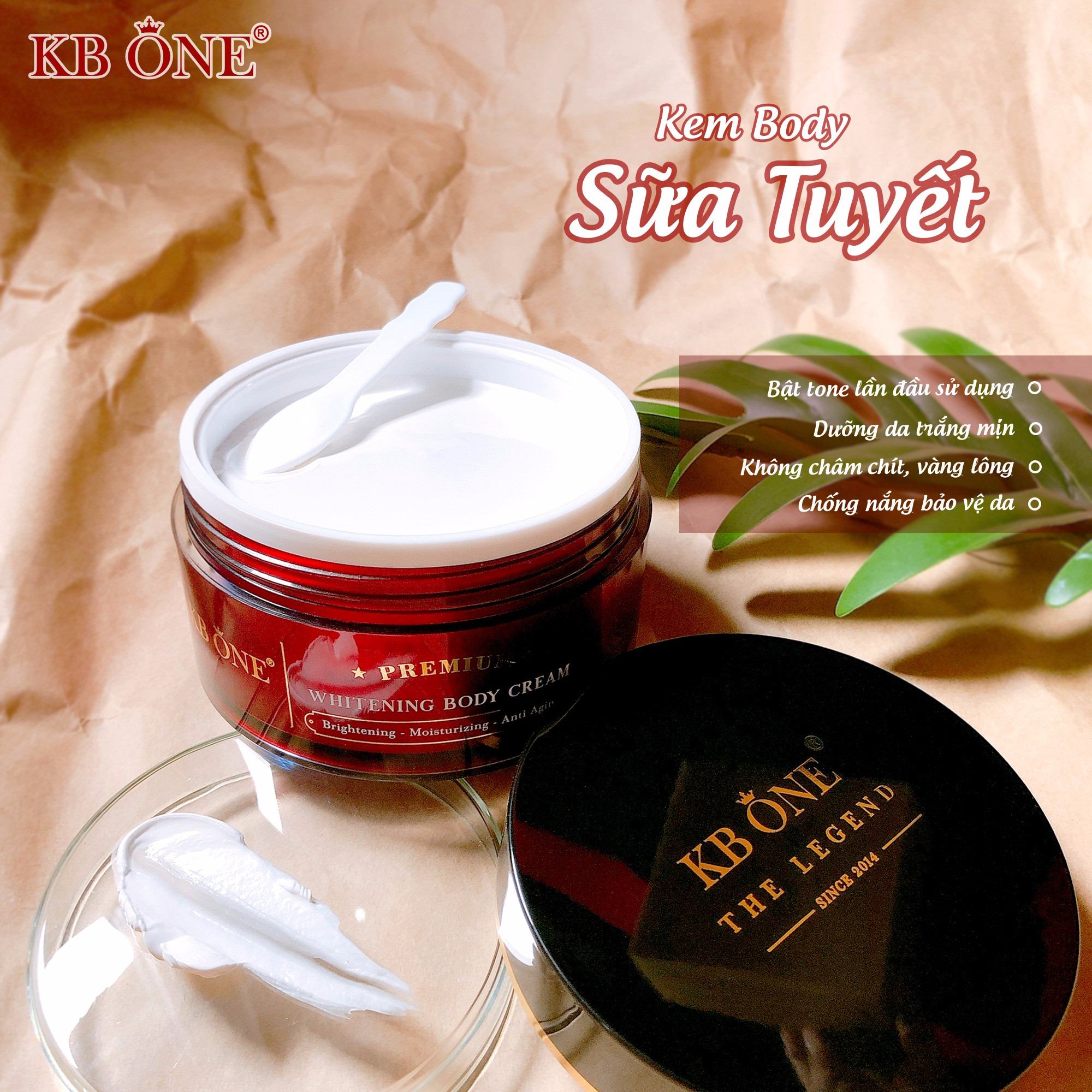 Chăm da tại nhà đã có body sữa tuyết KB ONE